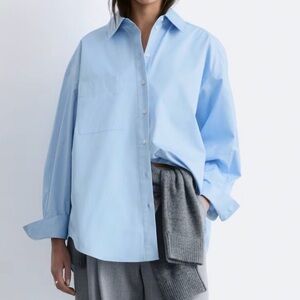 & Other Stories Lavender Oversized Buttondown